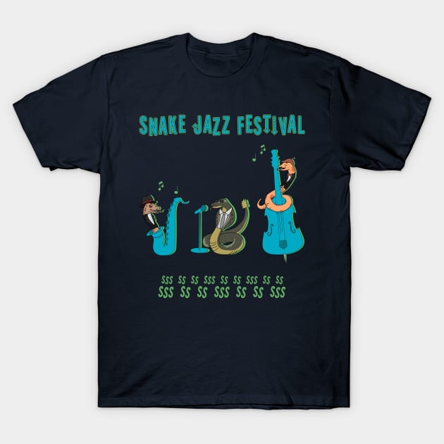 Snake Jazz Festival T-Shirt by kayability